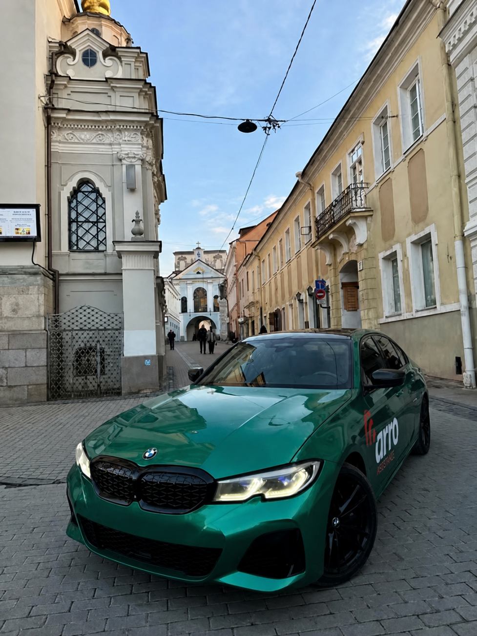 Branded ARRO car in the streets of Vilnius